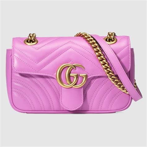 gucci marmont candy pink|Gucci pink mini flower pouch.